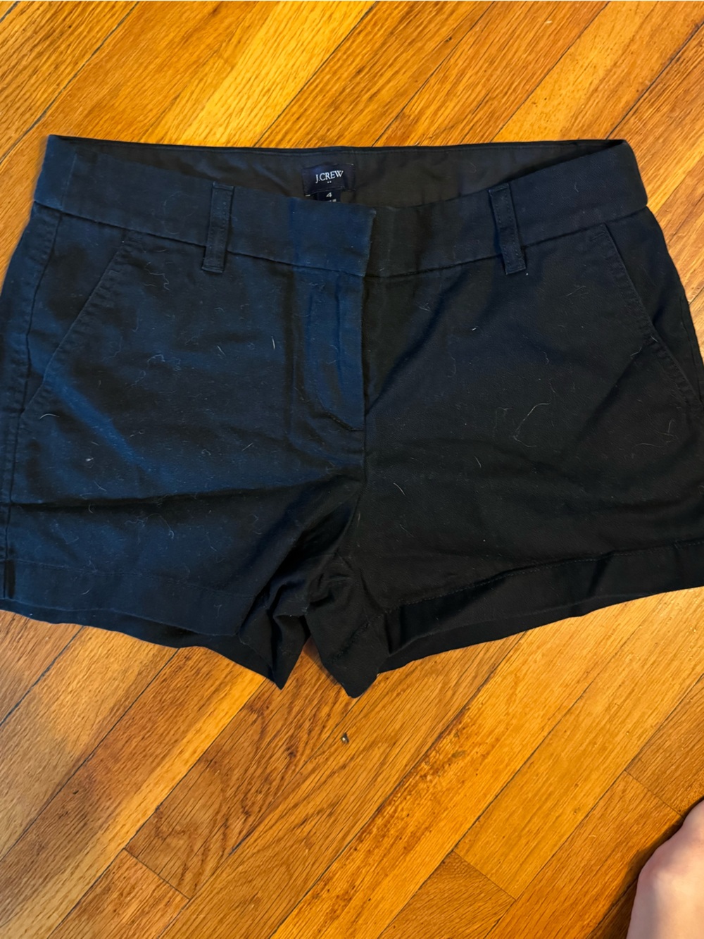 J. Crew Black Flat Front Shorts with Belt Loops